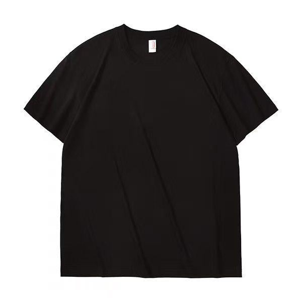 180G Adult Pure  Pure Cotton Black  Men's T-shirt CUSTOMIZATION
