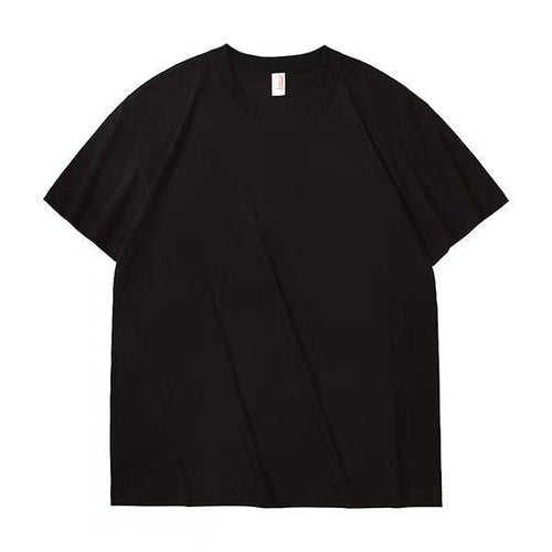 180G Adult Pure  Pure Cotton Black  Men's T-shirt CUSTOMIZATION