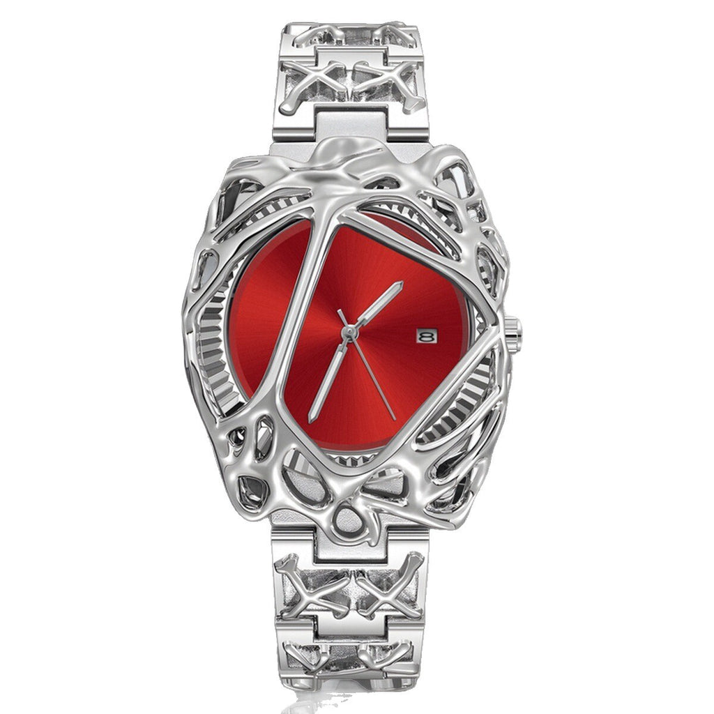 Y2K Second-Hand Watch Trendy Men&#039;s Spider Web Venom Special-Shaped Retro Men&#039;s Watch Personalized Cyberpunk Millennium Watch