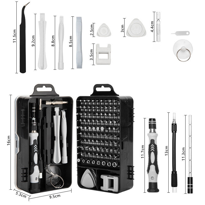 115-in-one Screwdriver Mobile Phone Computer Clock Repair Tool Combination Multi-function Disassemble Screwdriver Set